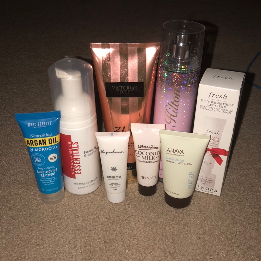 Various body lotions/sprays/cleansers.